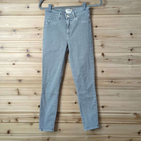 L'Agence Jeans Womens 27 Gray Skinny Midrise Jeans 25" Inseam - Picture 1 of 9